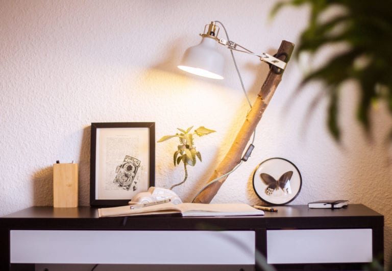 IKEA Hack MICKE desk lamp