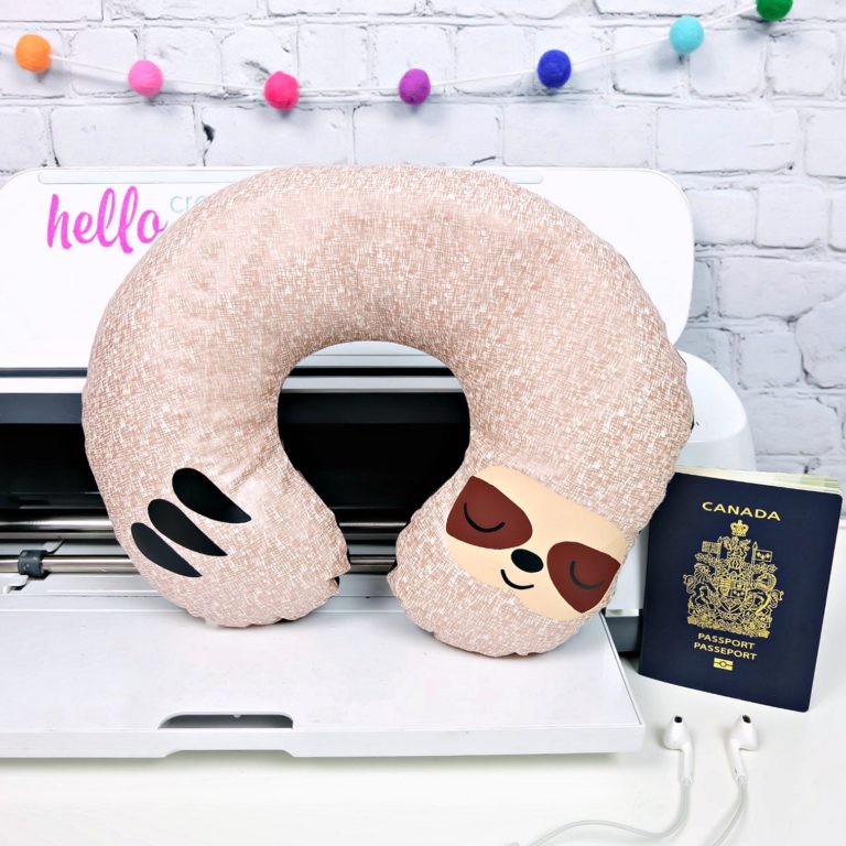 20 minute sloth travel pillow DIY gift