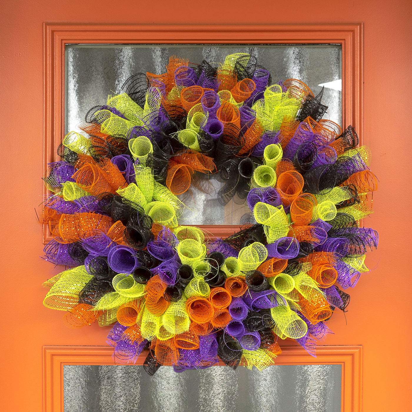 mesh halloween wreath