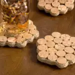 Wine cork coasters