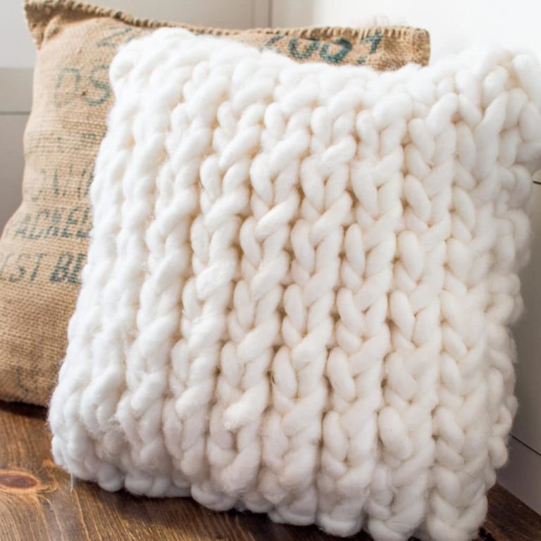 chunky knit pillow cover pattern