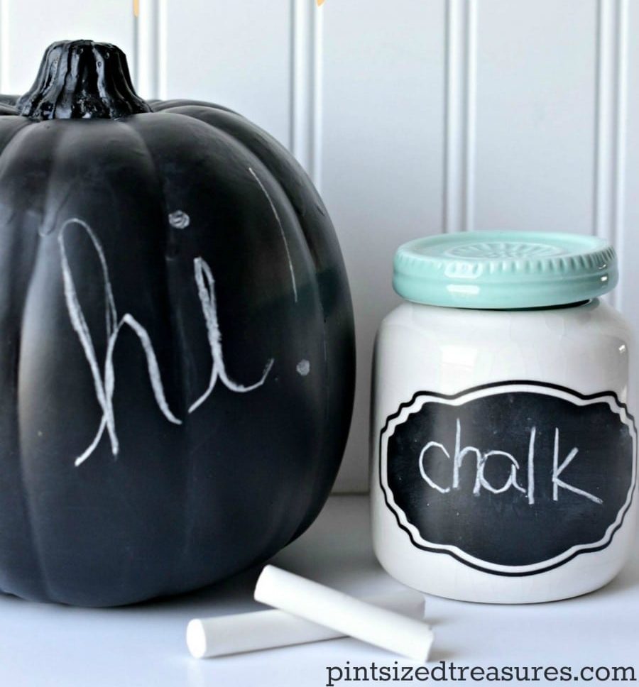 DIY chalkboard pumpkin