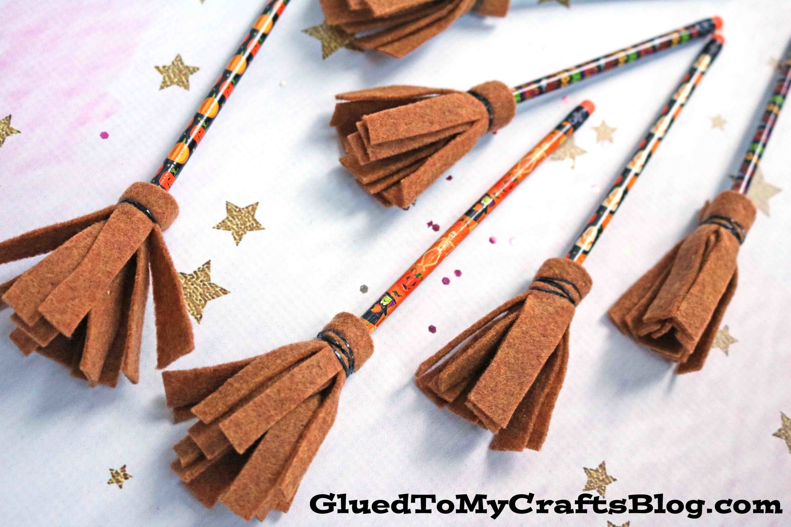 halloween pencil witch brooms