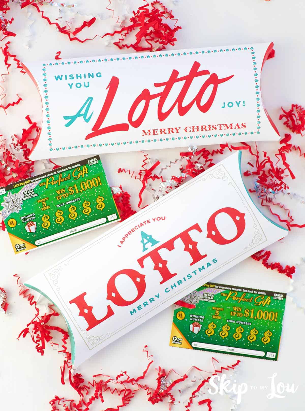 lottery ticket Christmas gift DIY