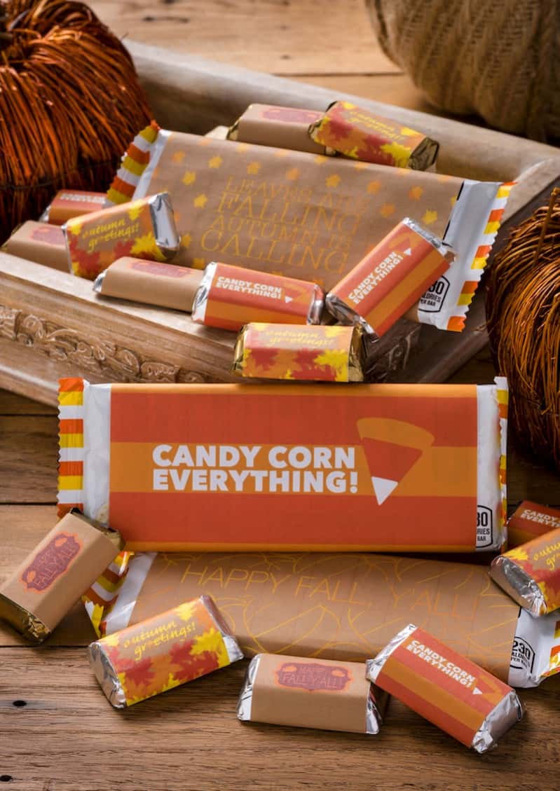 Candy Bar Wrappers Free Fall Printables