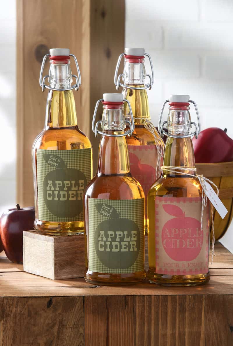 Fall Apple Cider Gifts with Free Printable Labels