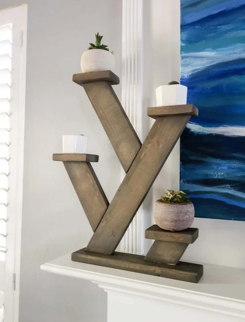 tiered small pot tabletop plant stand