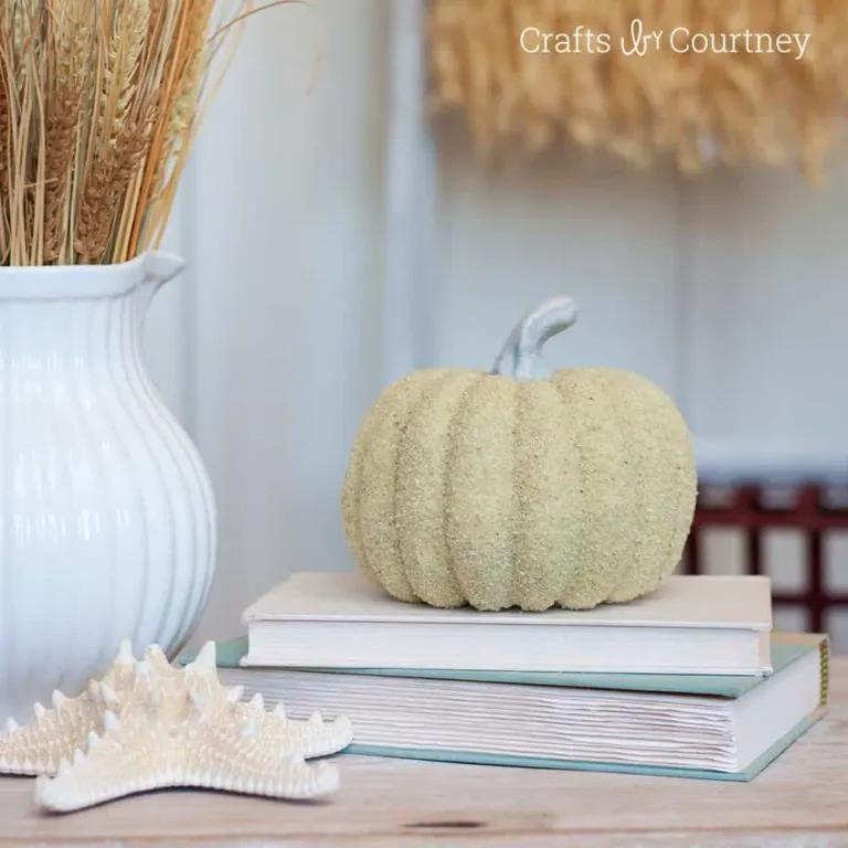 DIY coastal pumpkin for fall decor