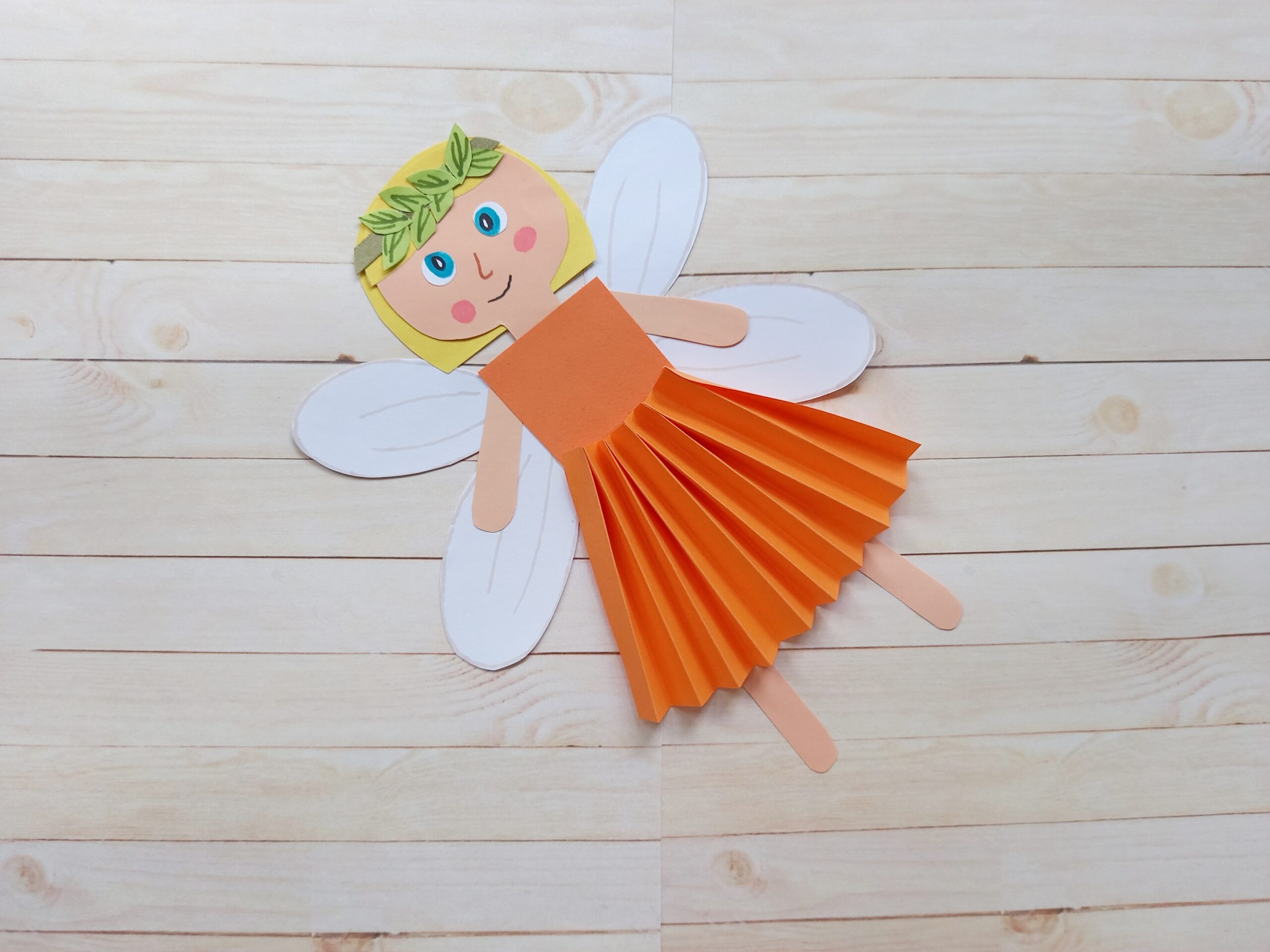 Fall Fairy paper craft with printable template