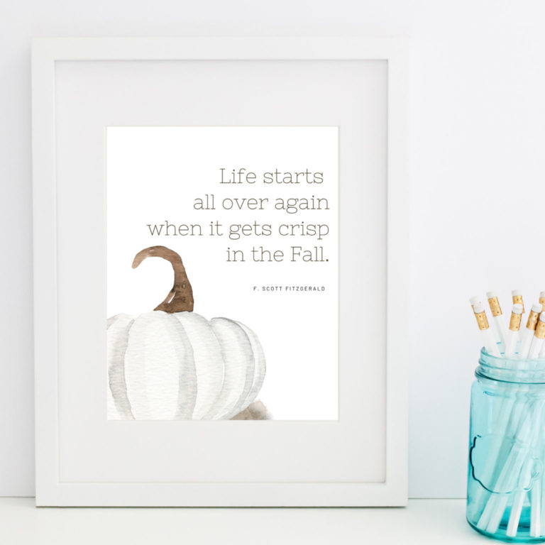 Pop of Pretty Fall Printable Quote