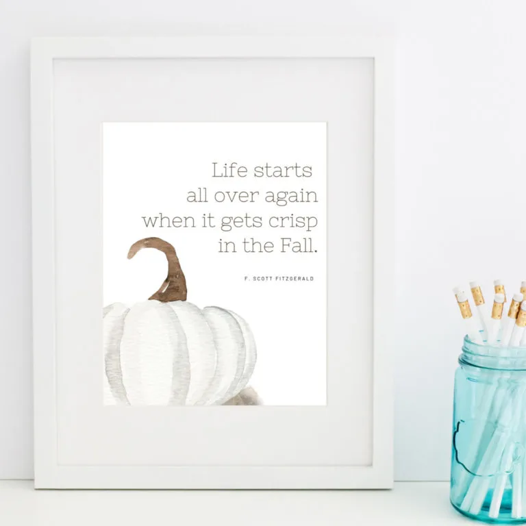 Pop of Pretty Fall Printable Quote