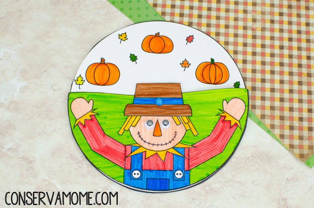 Scarecrow spinner fall printable