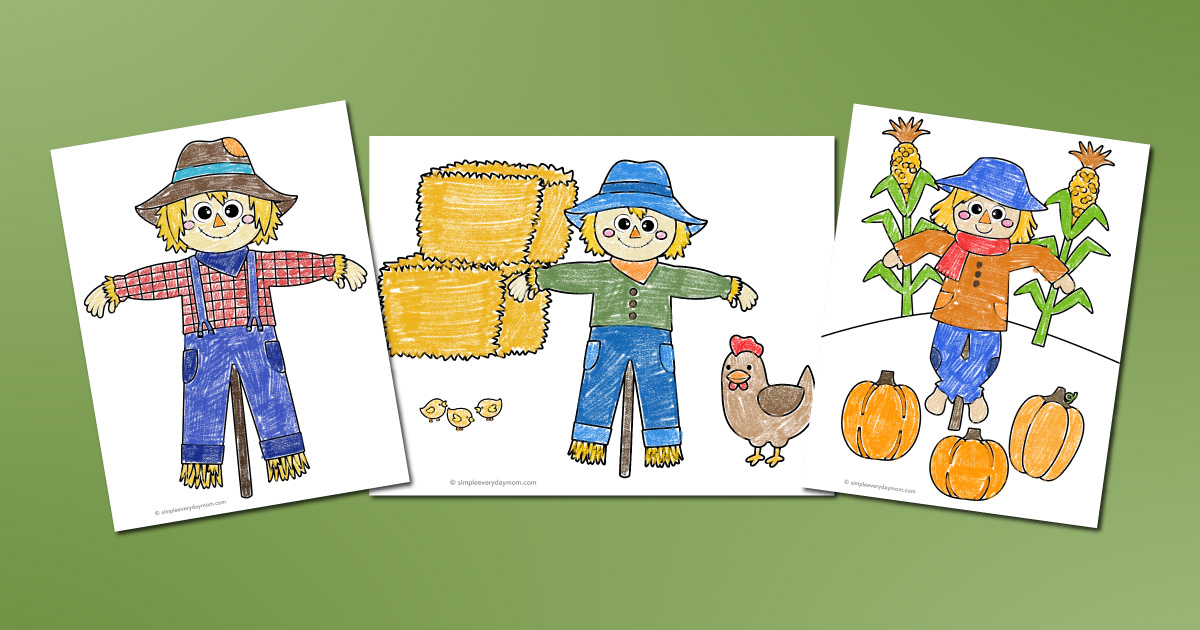 Scarecrow coloring pages