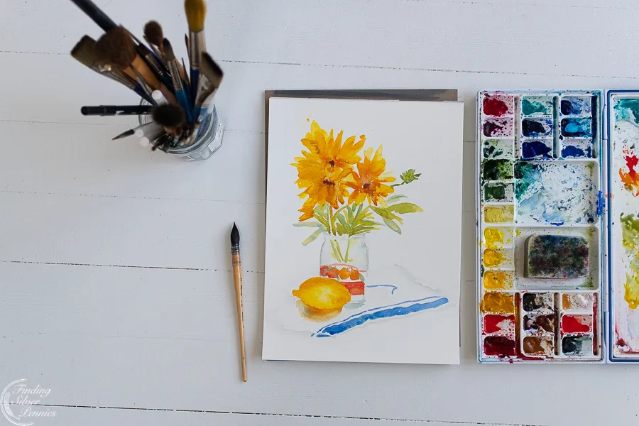 Sunflower Watercolor Printable