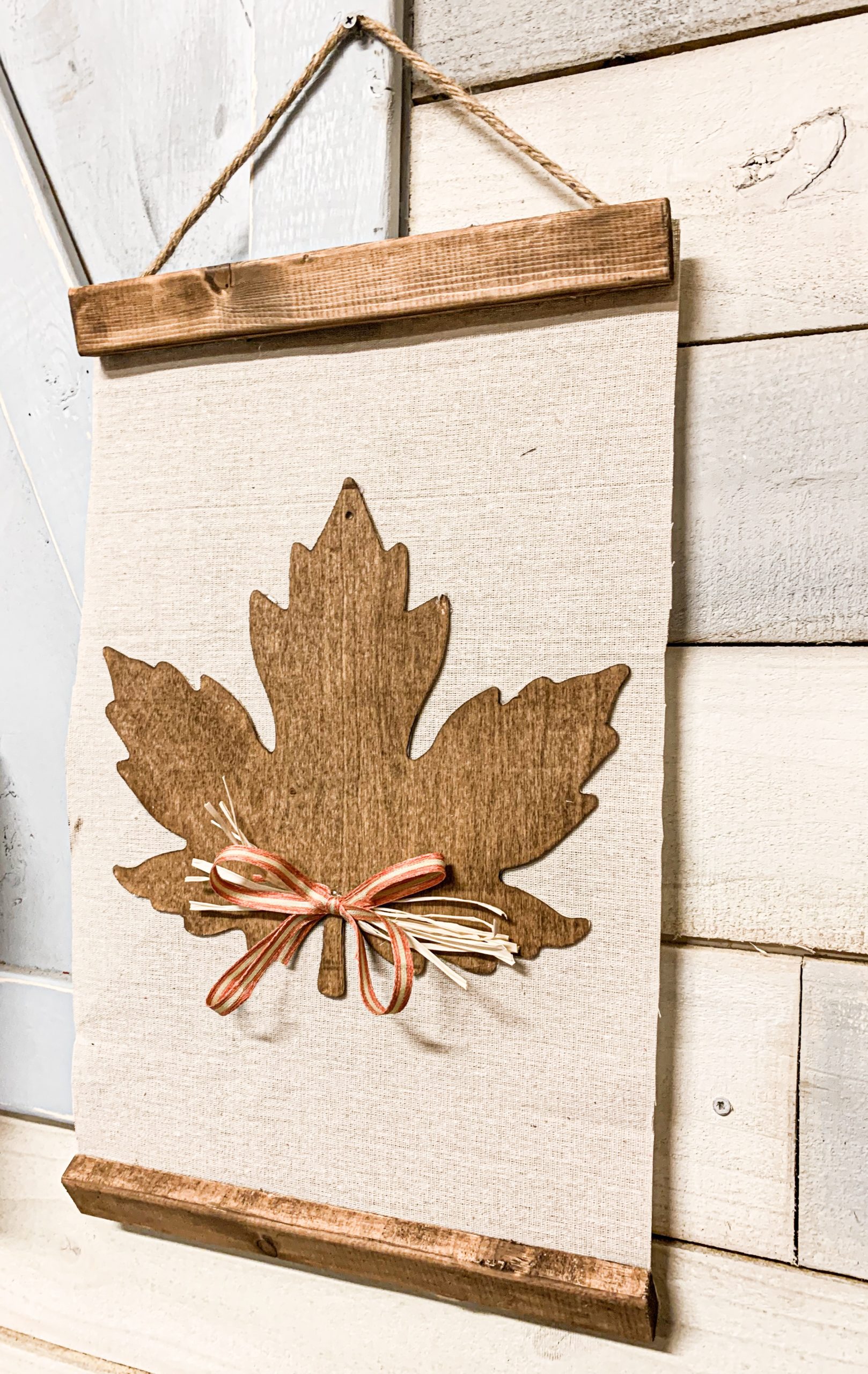 fall leaf scroll diy