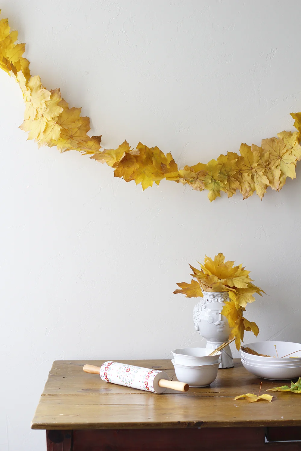 fall leaf streamer diy