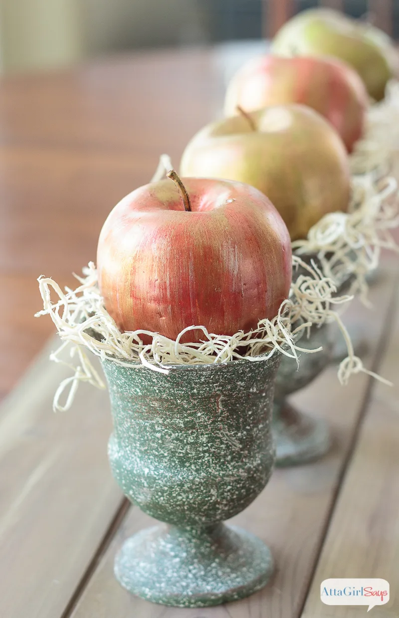 metallic apples DIy craft