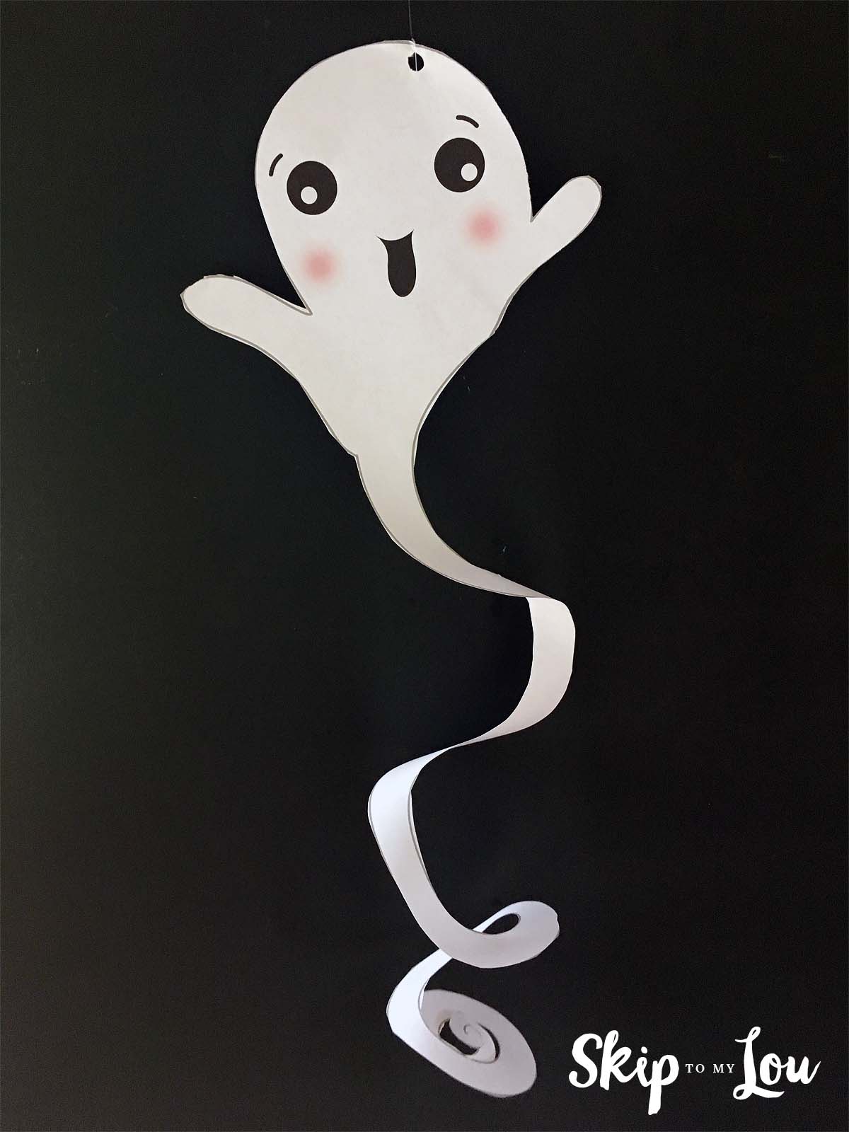 paper ghost craft for Halloween