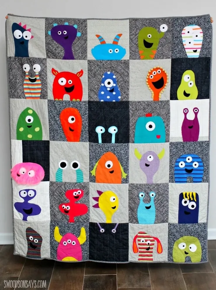 Applique Monsters quilt pattern