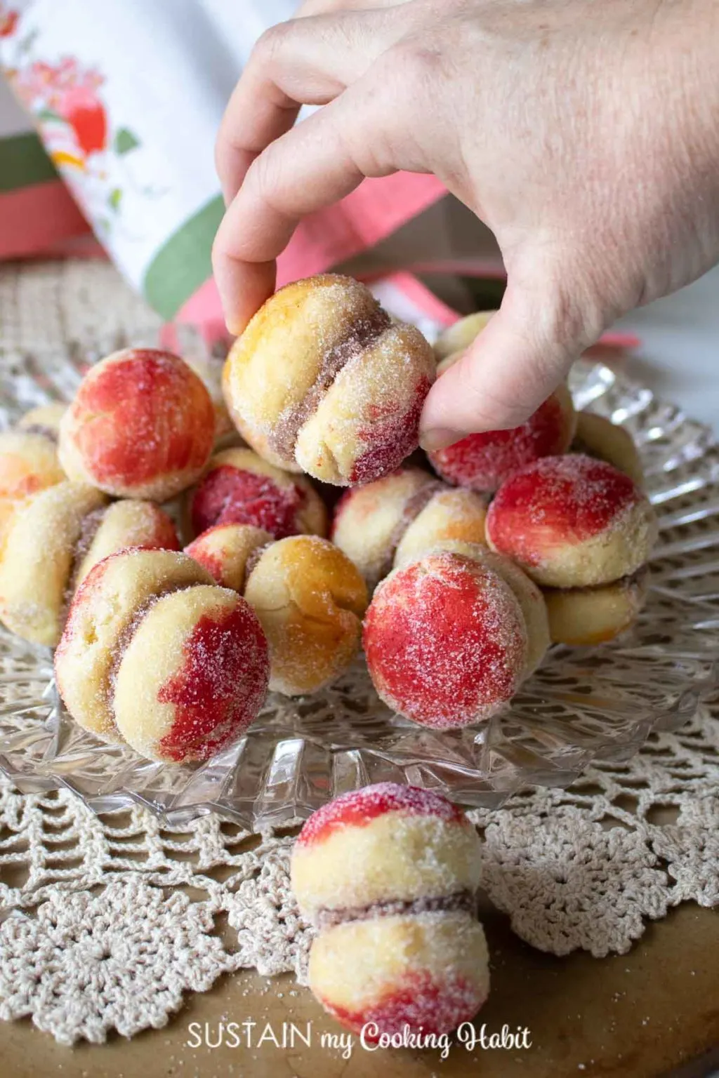 Breskvice or Croatian peach cookies