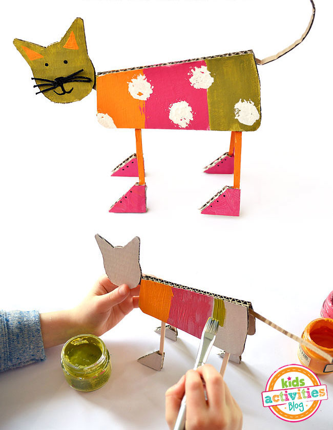 😻🎨 This cat scrape painting is such a fun and easy kid art activity