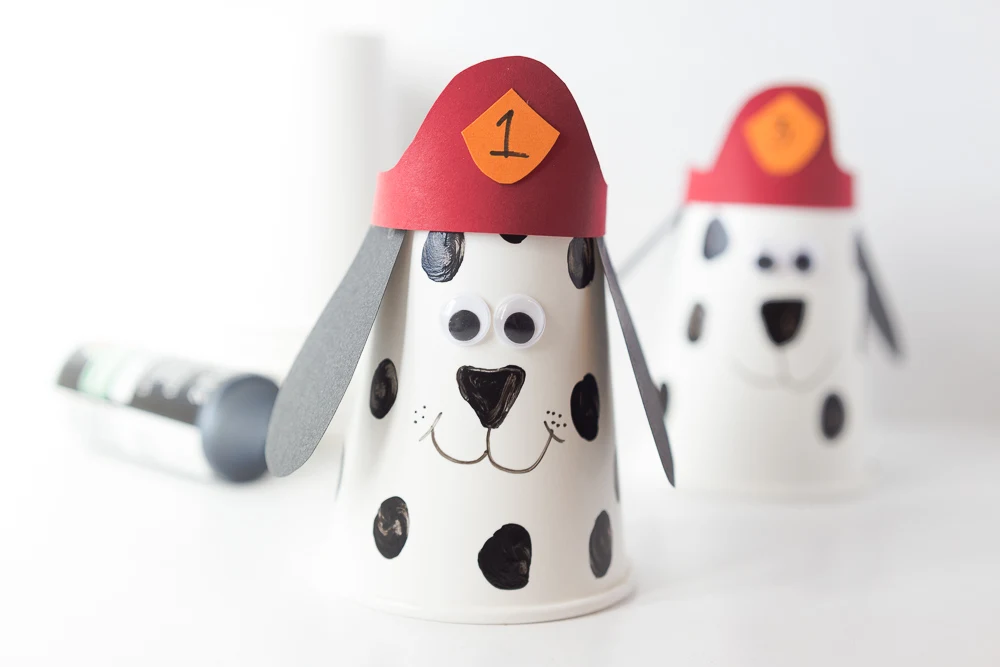 Dalmatian cup craft for kids