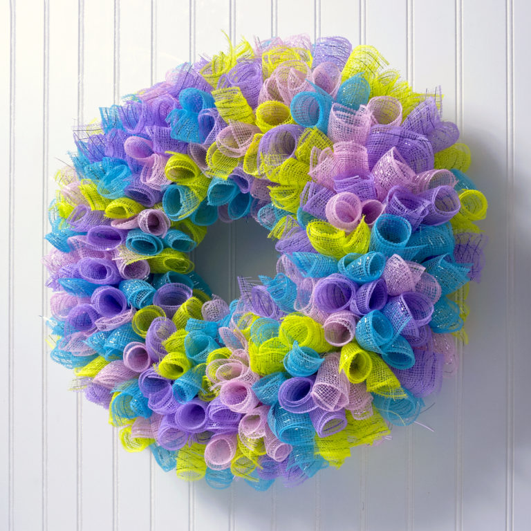 Easter mesh wreath