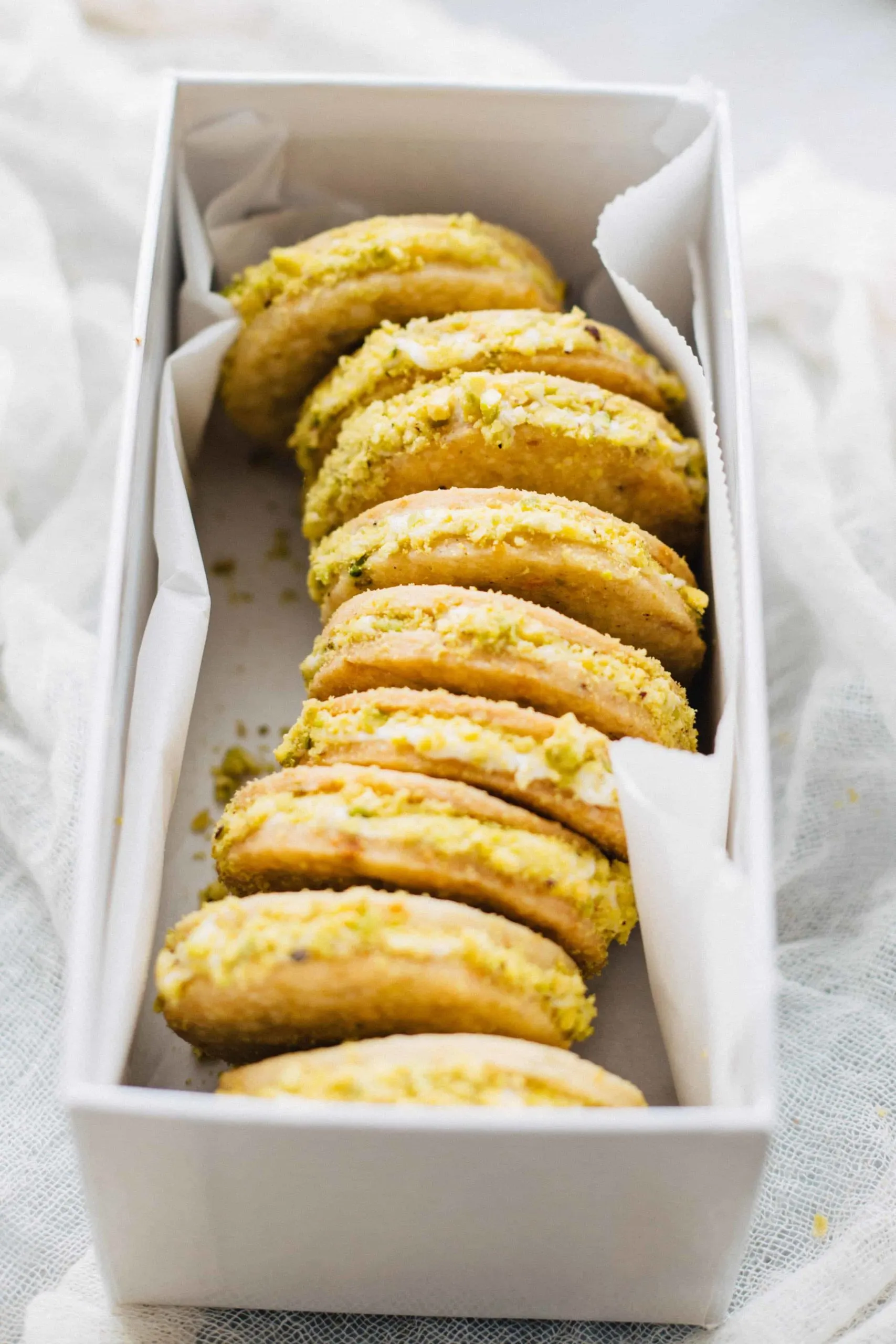 Meyer Lemon + Pistachio Sandwich Cookies