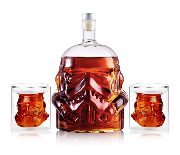 Darth Vader Decanter Set Whiskey Glasses Unique Christmas Gift for