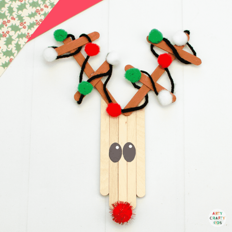 Craft stick reindeer