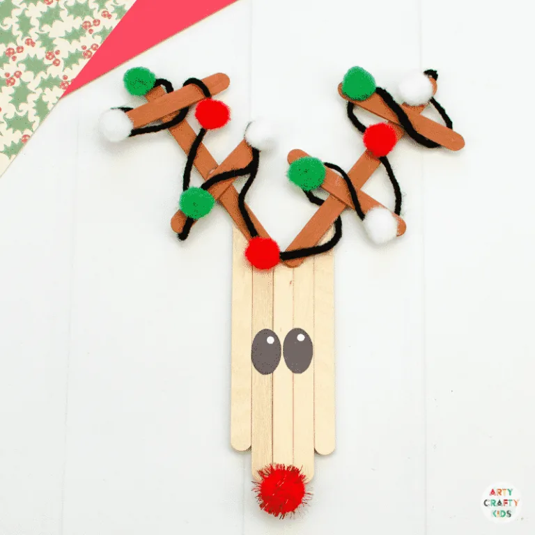 Craft stick reindeer