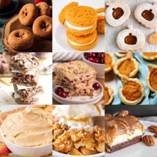 fall desserts collage