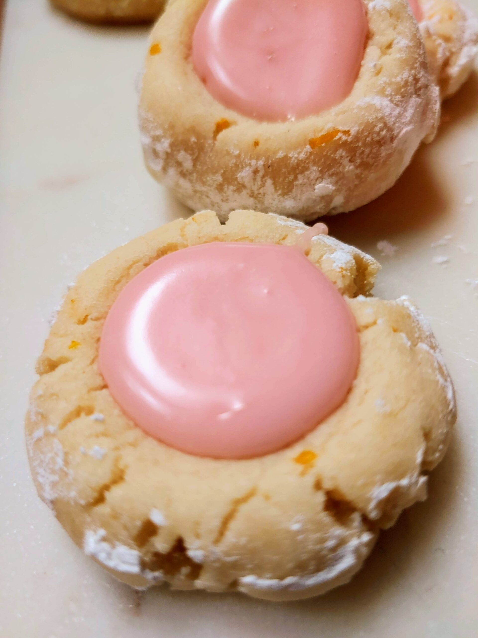 Strawberry Lemonade Thumbprint Cookies