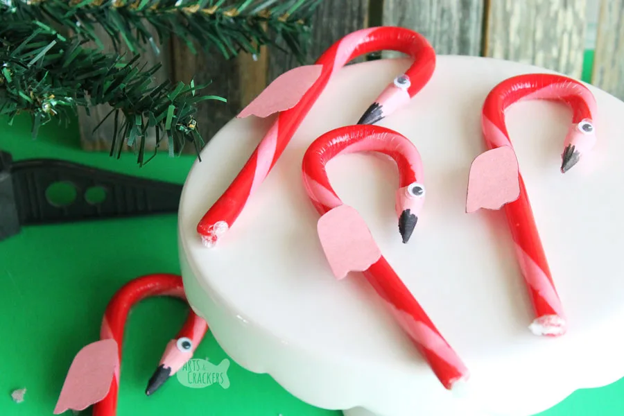 Candy Cane flamingos