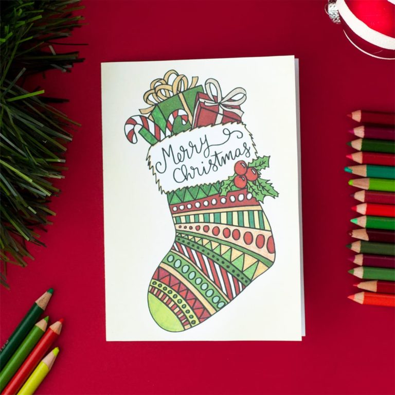 Christmas Stocking printable card