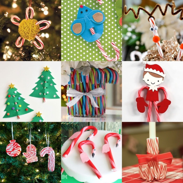 Easy Candy Cane Crafts to use Up Leftovers