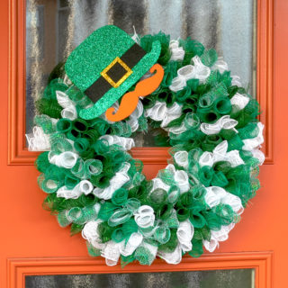 St. Patrick's Day Deco Mesh Wreath