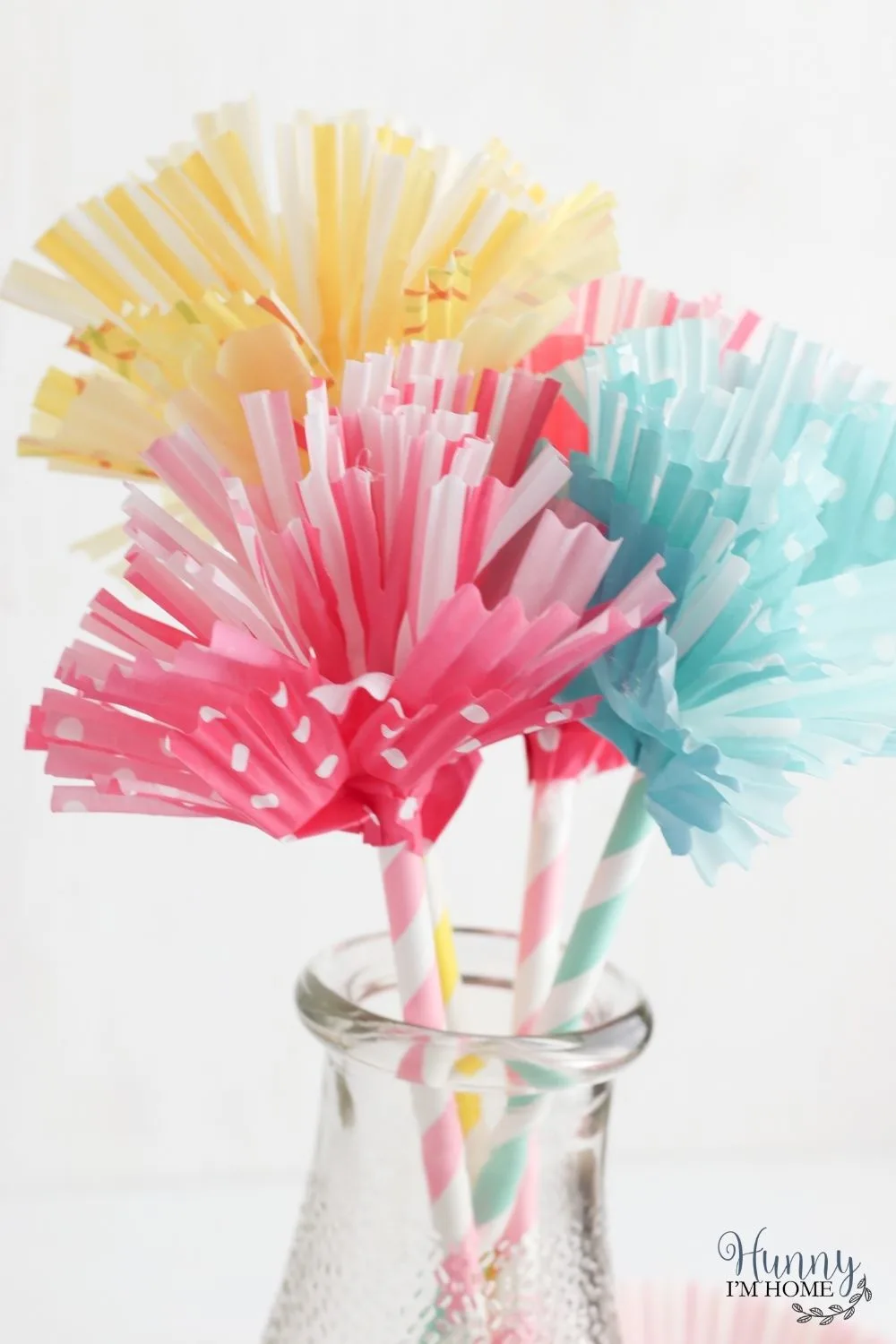 flower craft with cupcake liners