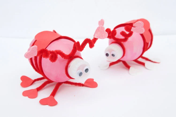 water bottle love bug craft that glows in the dark