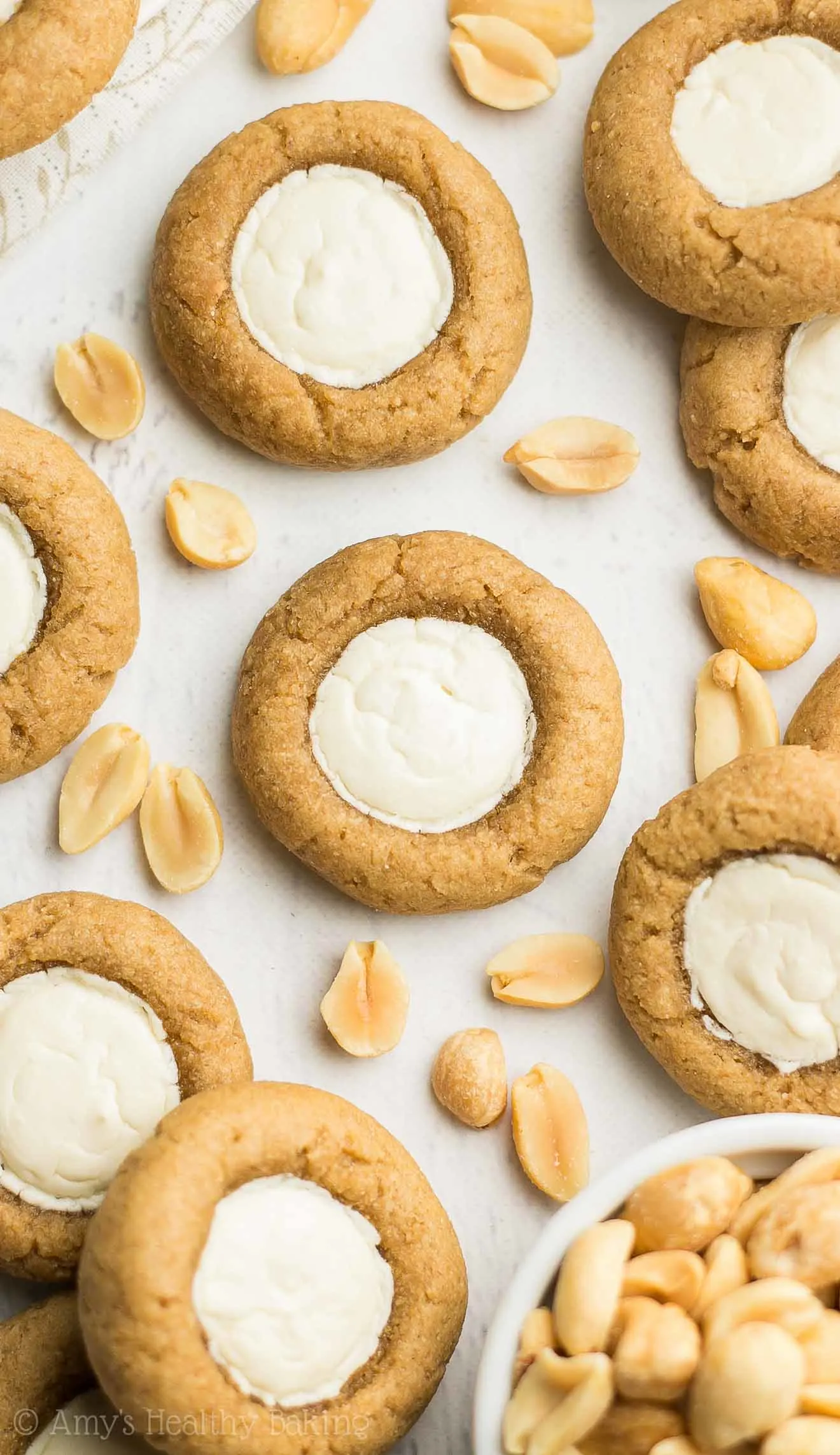 Peanut Butter Cheesecake Thumbprint Cookies