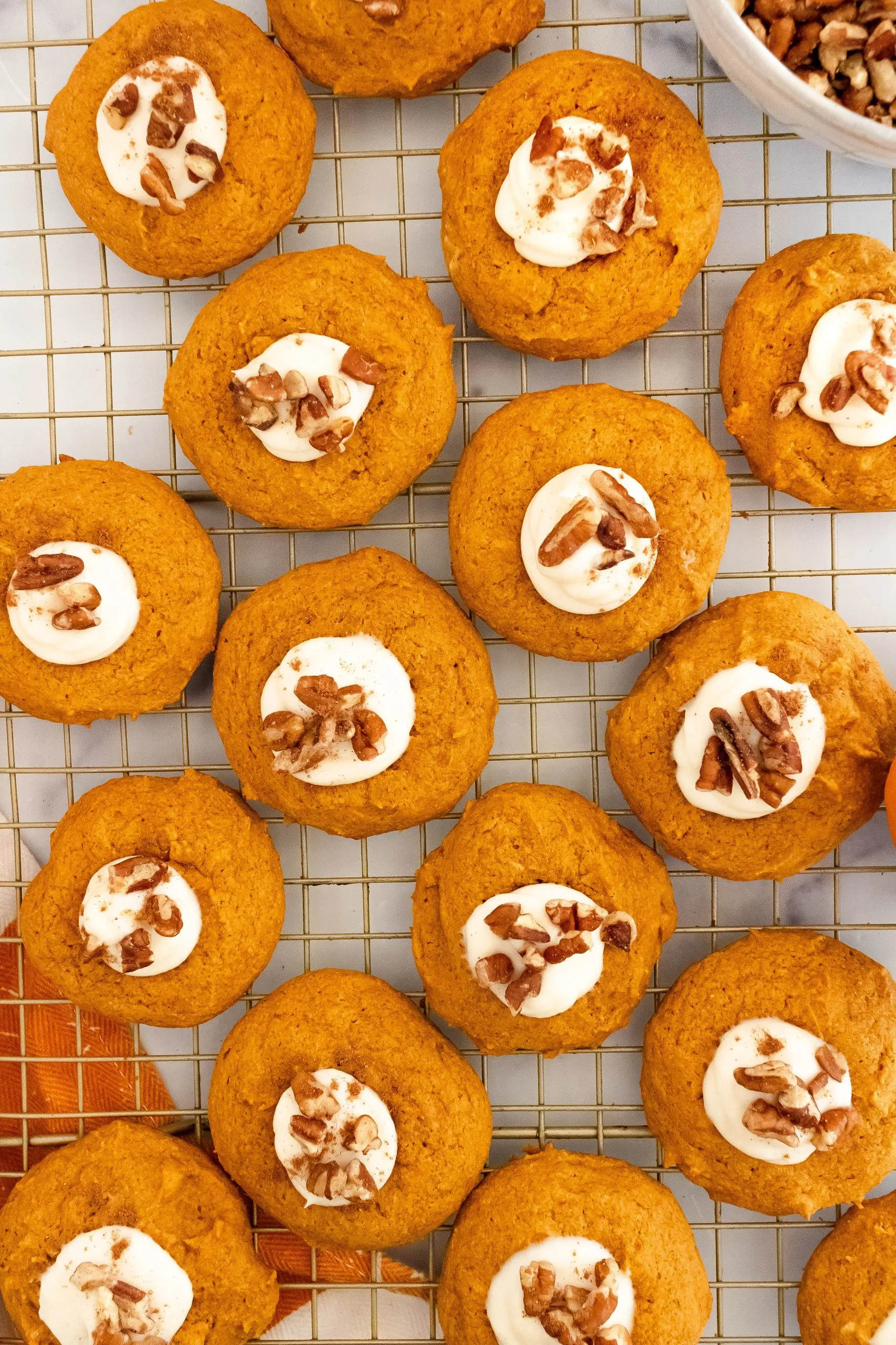 Pumpkin Pie Thumbprint Cookies