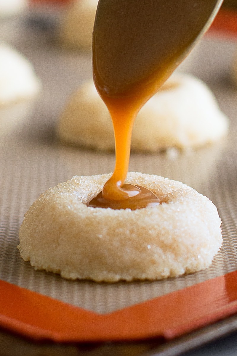 Butterscotch Shortbread Thumbprint Cookies