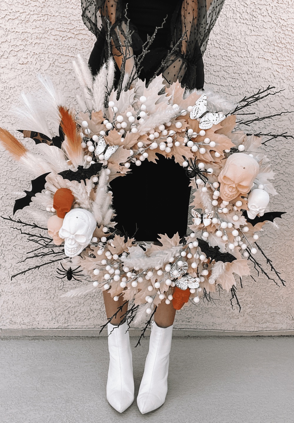 DIY boho Halloween wreath