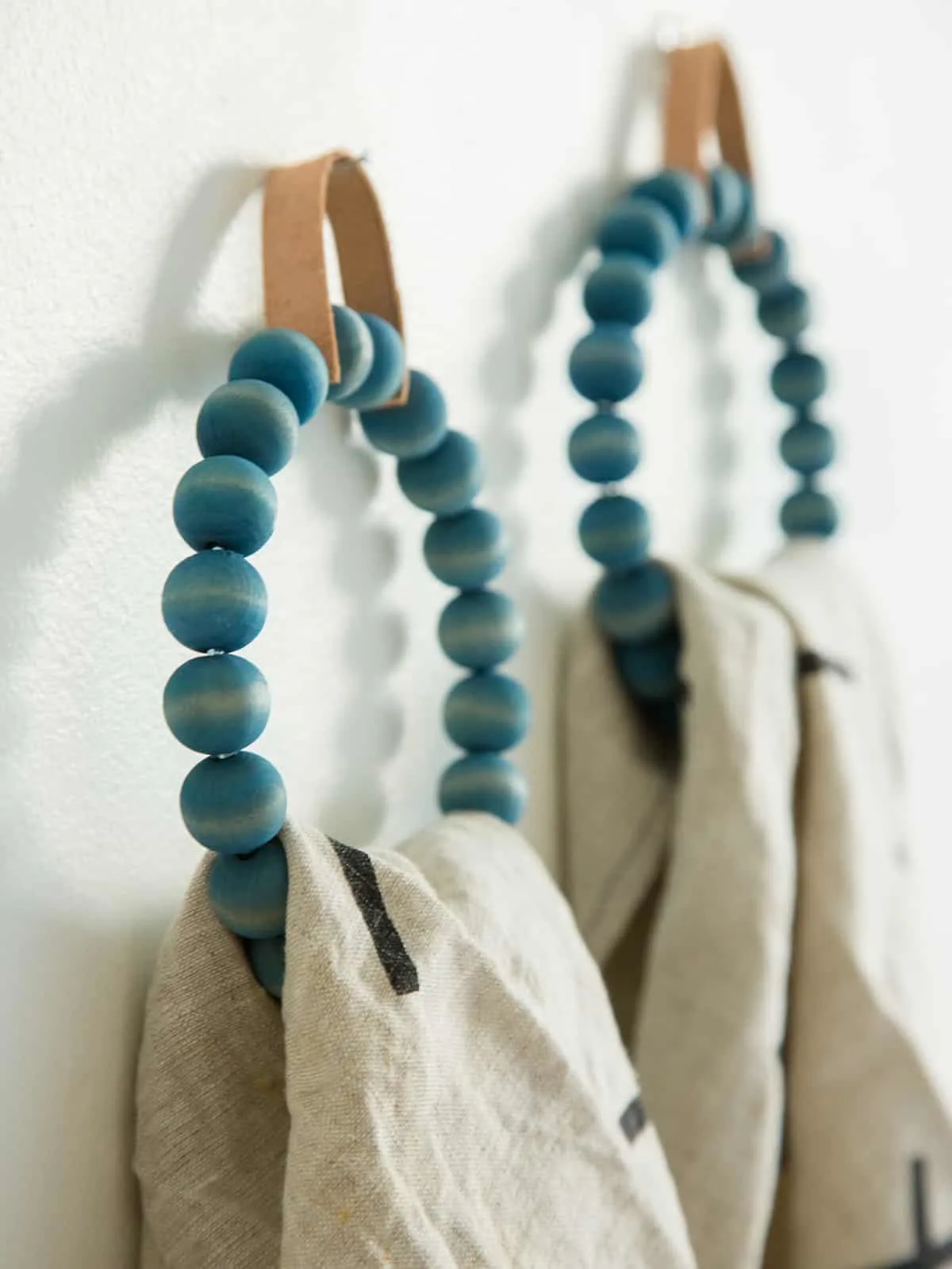 diy wood bead towel ring