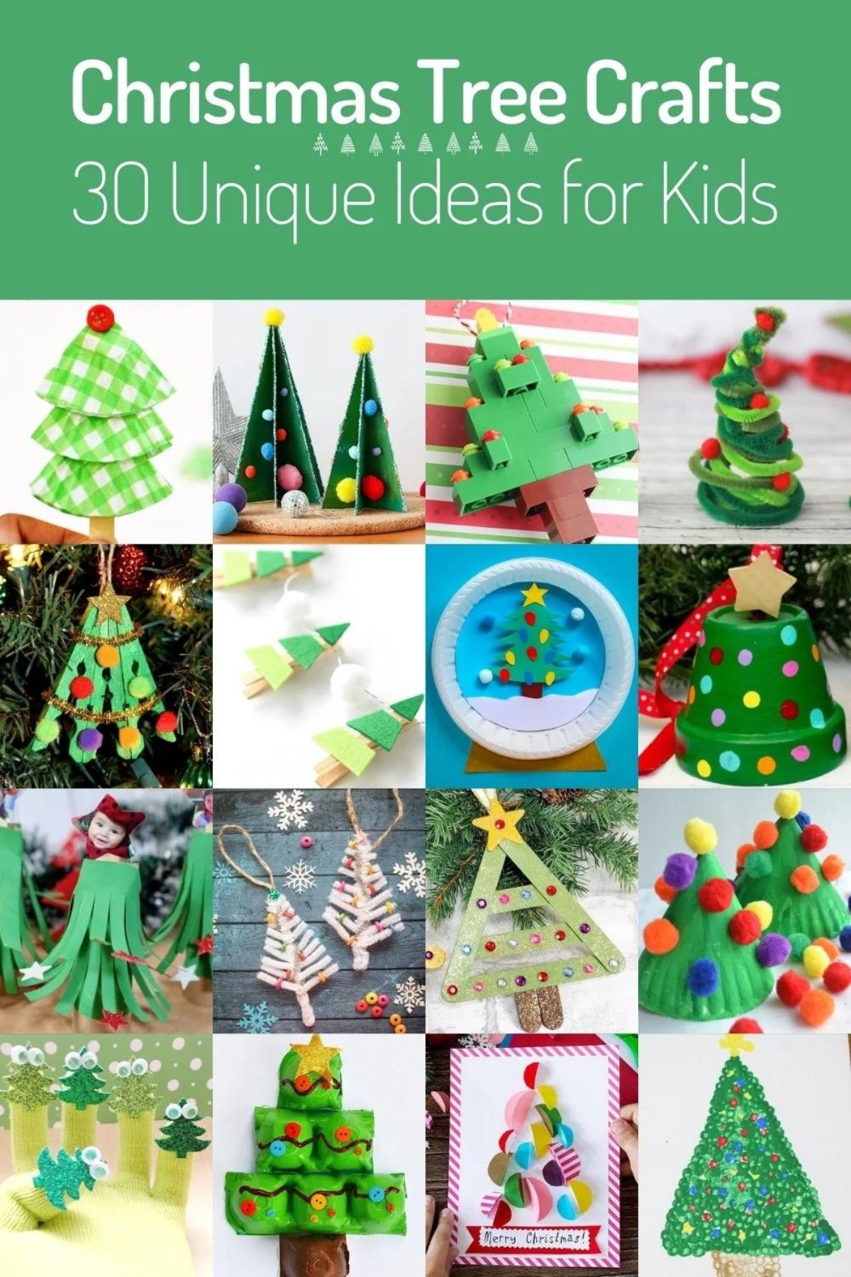 Christmas Tree Water Bottle Crafts for Kids - Easy Crafts For Kids