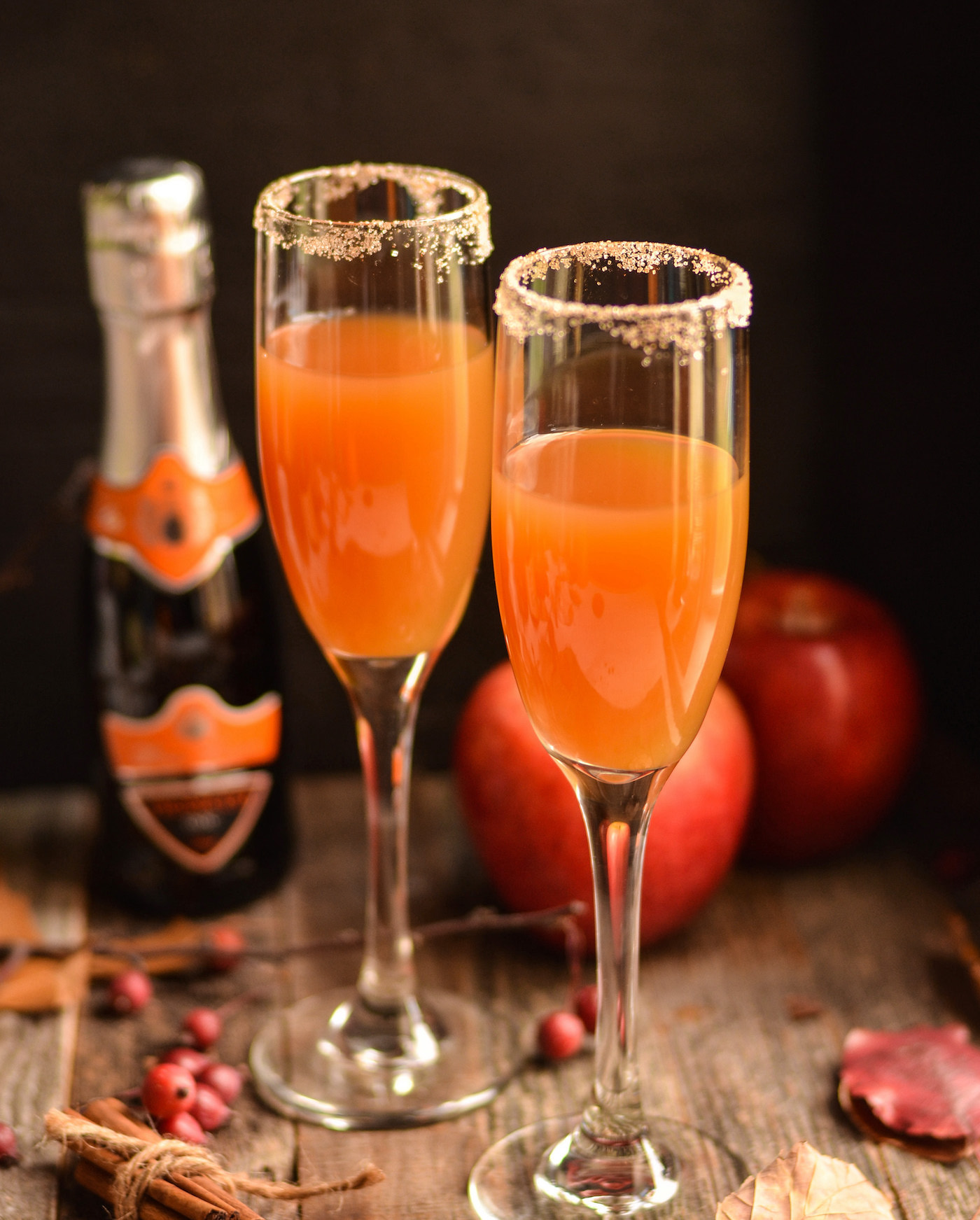 apple cider mimosas