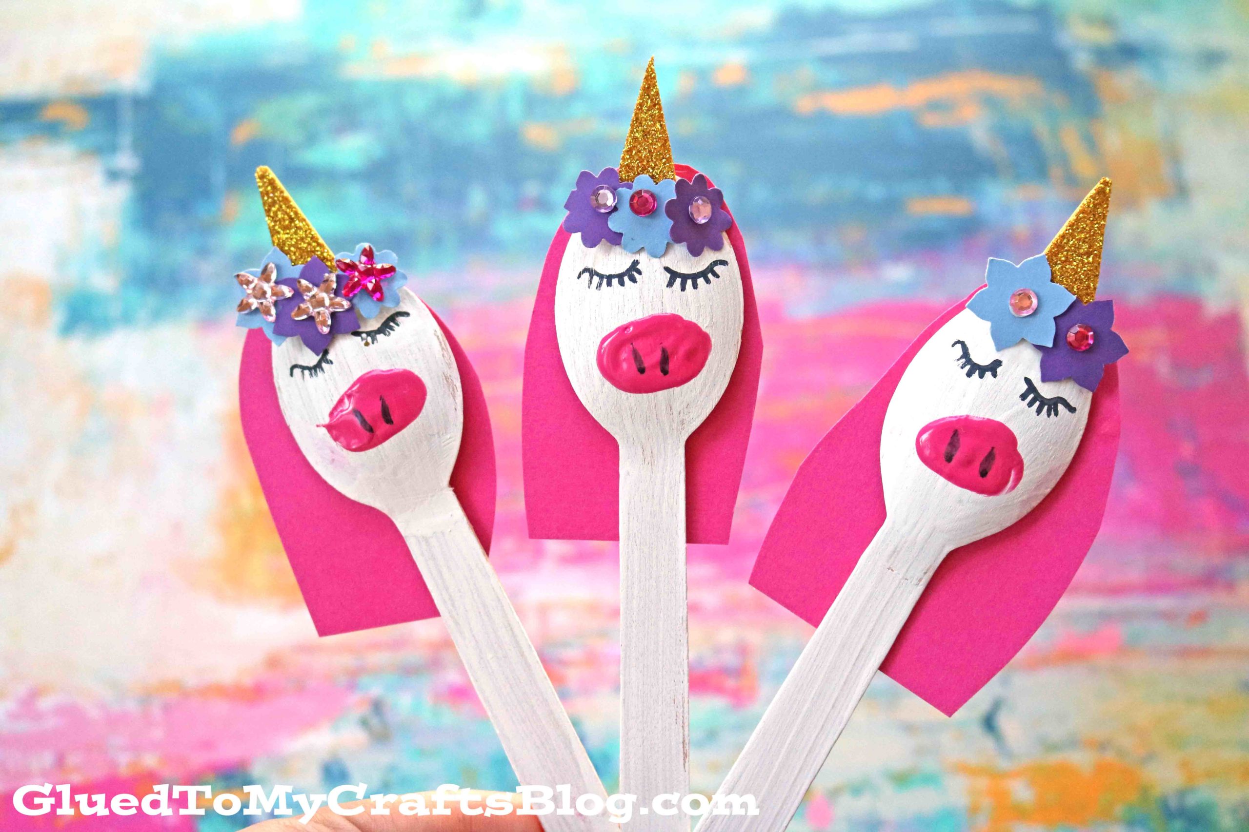 craft spoon unicorn puppets