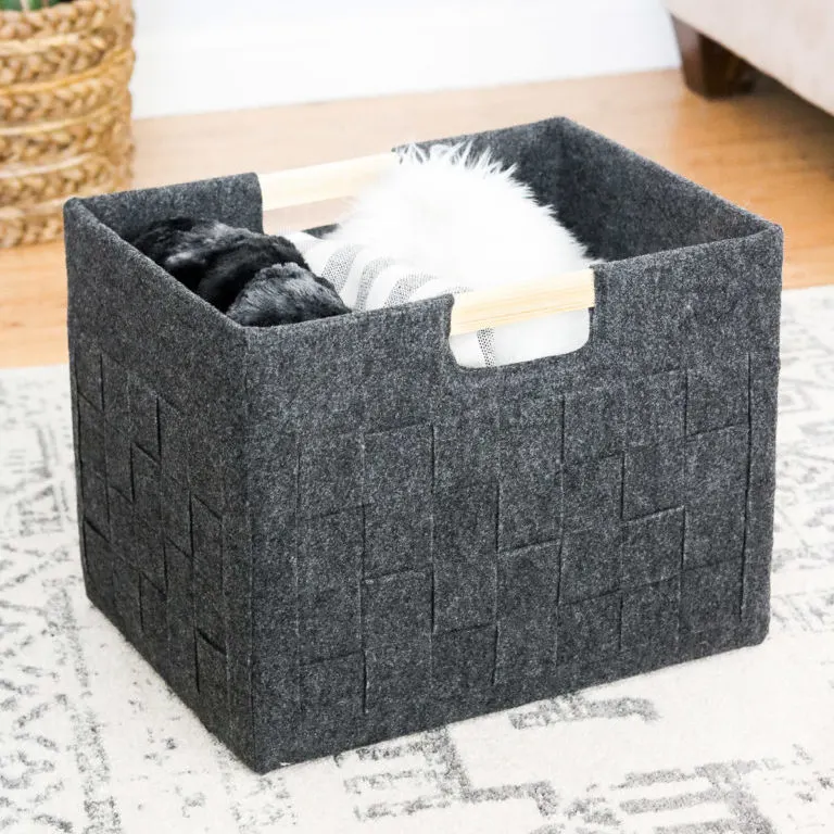 felt weave storage box from cardboard