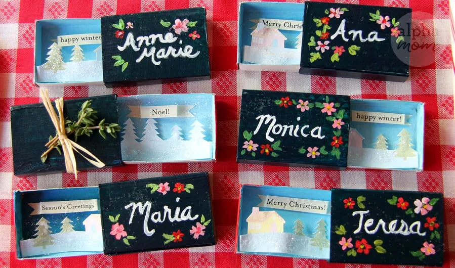 matchbox seasons greeting place card