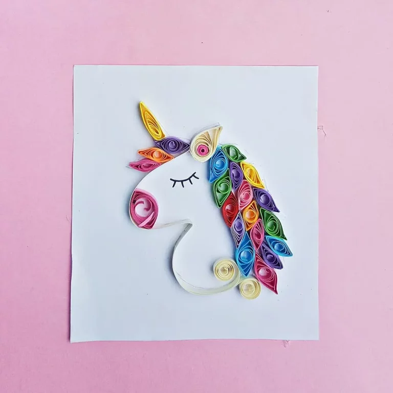 paper quill unicorn art